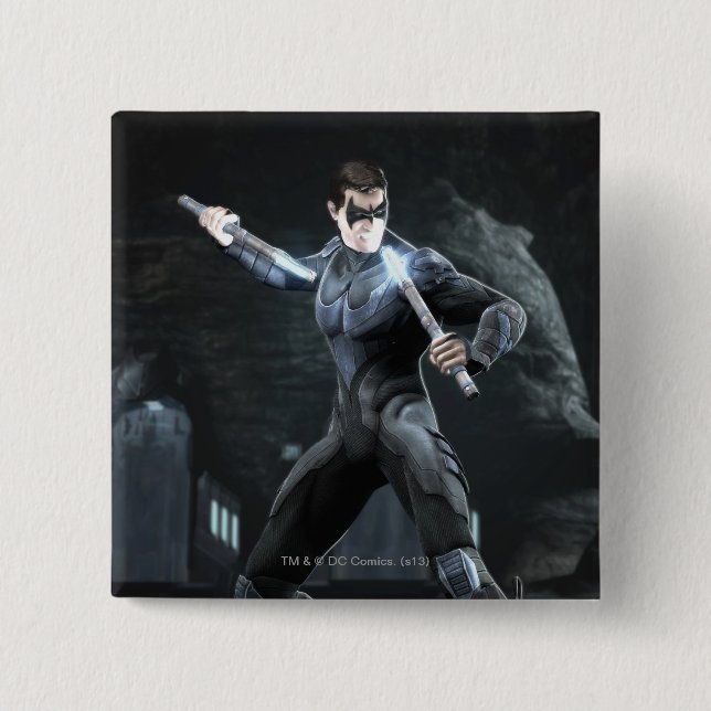 Screenshot: Nightwing 2 Inch Square Button (Front)