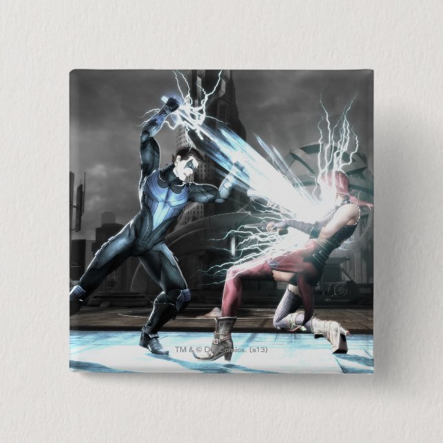Screenshot: Nightwing vs harley 2 Inch Square Button (Front)