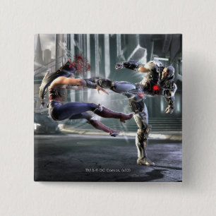 Screenshot: Wonder Woman vs Cyborg 2 Inch Square Button