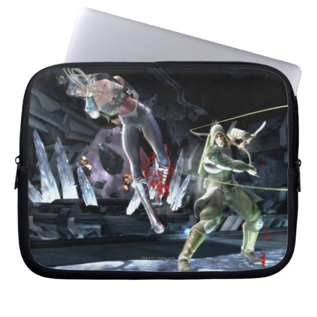 Screenshot: Wonder Woman vs Green Arrow Laptop Sleeve (Front)
