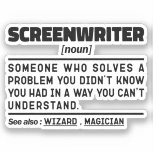 Screenwriter Noun Definition Screenwriting Funny