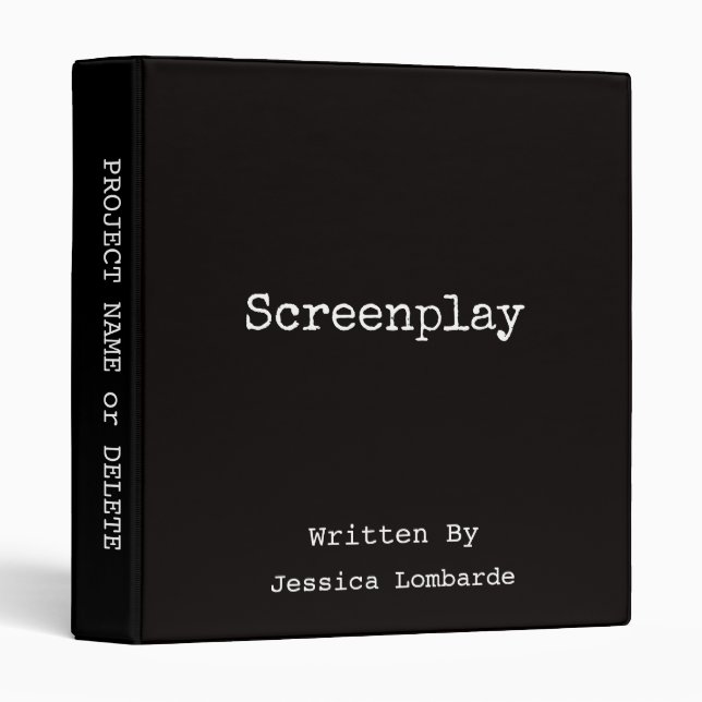 Screenwriter Project Binder (Front/Spine)