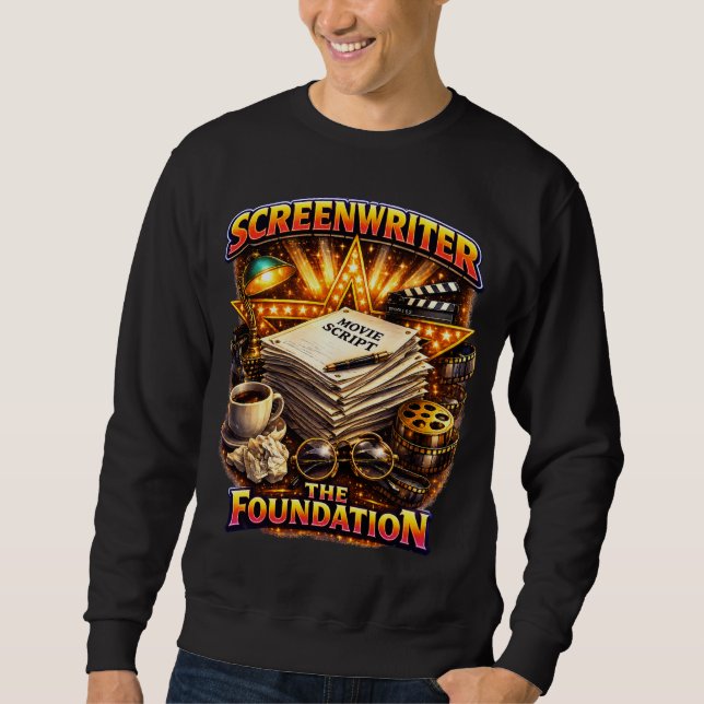 Screenwriter - The Foundation Men's Dark Sweatshirt (Front)