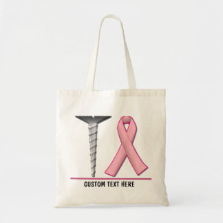 Screw Breast Cancer! Customizable Tote Bag