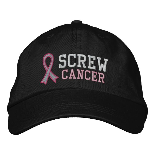 Screw Breast Cancer Embroidered Hat (Front)