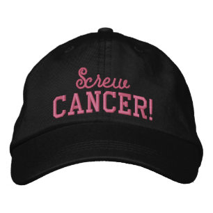 Screw Breast Cancer Pink Letters Embroidered Hat