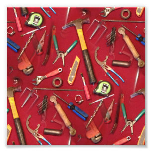 screw driver wrench knife plumbing electrical tool photo print