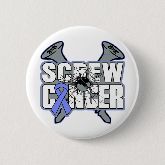 Screw Esophageal Cancer 2 Inch Round Button (Front)