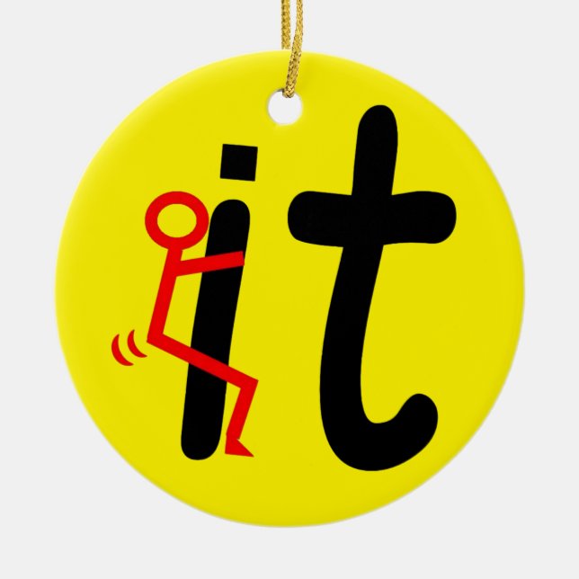 SCREW IT CERAMIC ORNAMENT (Front)