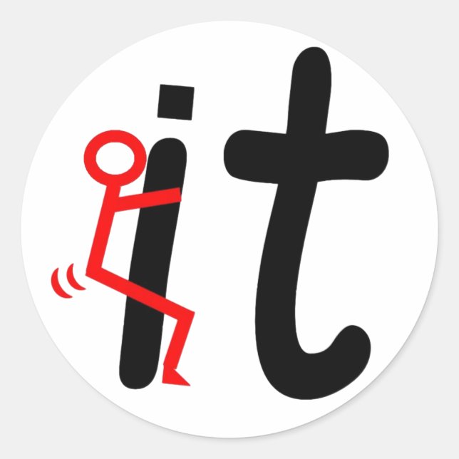 SCREW IT CLASSIC ROUND STICKER (Front)