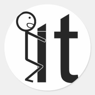 Screw It Funny Stick Figure Gifts Classic Round Sticker