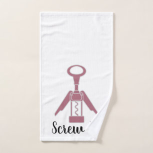 "Screw It" Wine Opener Kitchen Hand Towel
