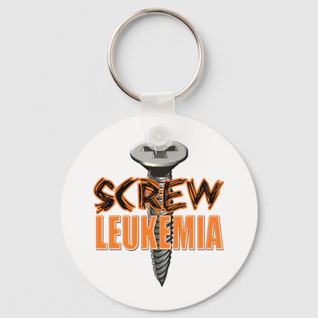 Screw Leukaemia Keychain (Front)