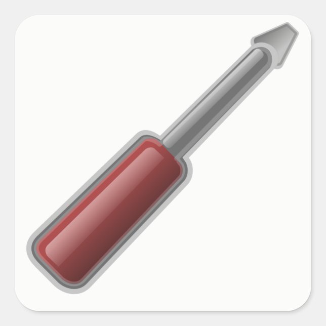 Screwdriver Square Sticker (Front)