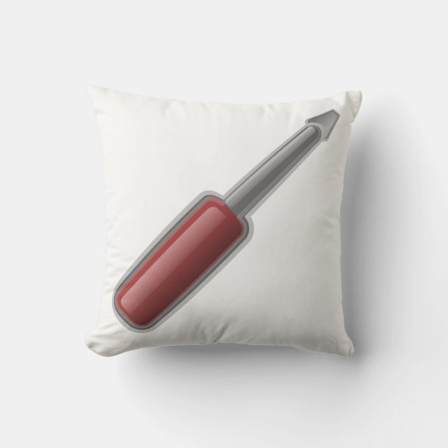 Screwdriver Throw Pillow (Front)