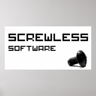 ScrewLess Software Logo Poster