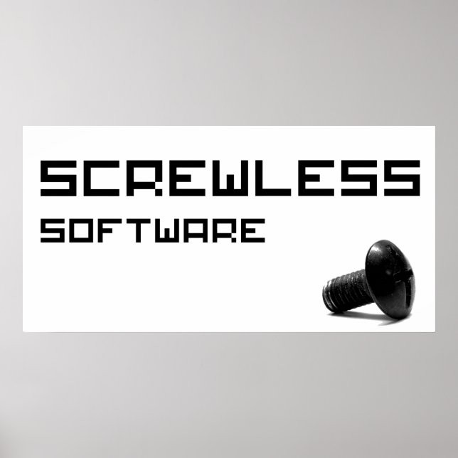 ScrewLess Software Logo Poster (Front)