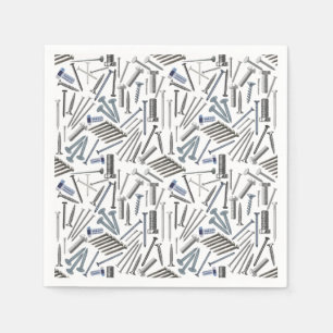 Screws and nails x4 napkin