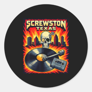 Screwston Texas  Classic Round Sticker