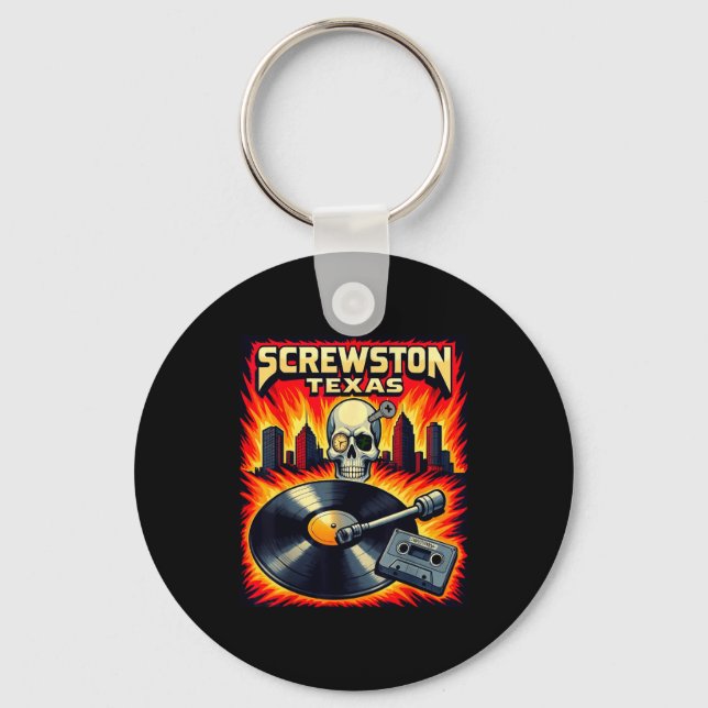 Screwston Texas  Keychain (Front)