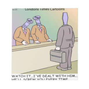 Screwy Salesman by Rick London Funny Notepad