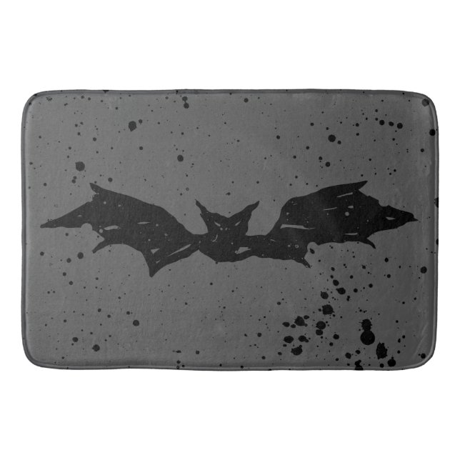 Scribble Bat Bath Mat (Front)