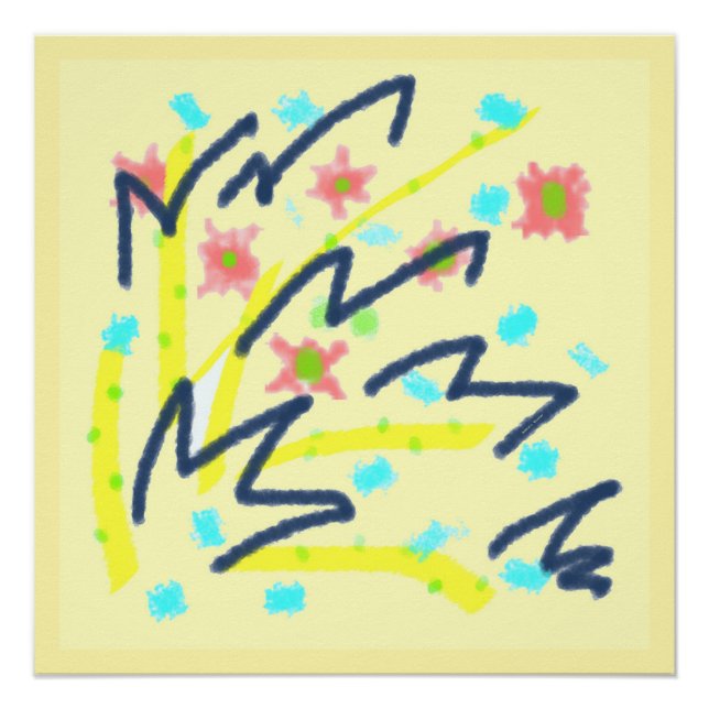 Scribble Bufs Glossy Poster (Devant)