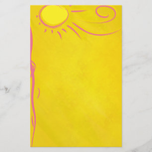 scribble cartoon sun stationery