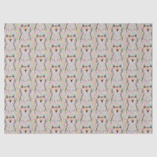 Scribble Cat Tissue Paper Gray