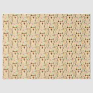Scribble Cat Tissue Paper Soft Cream Yellow