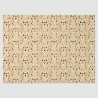 Scribble Cat Tissue Paper Soft Cream Yellow