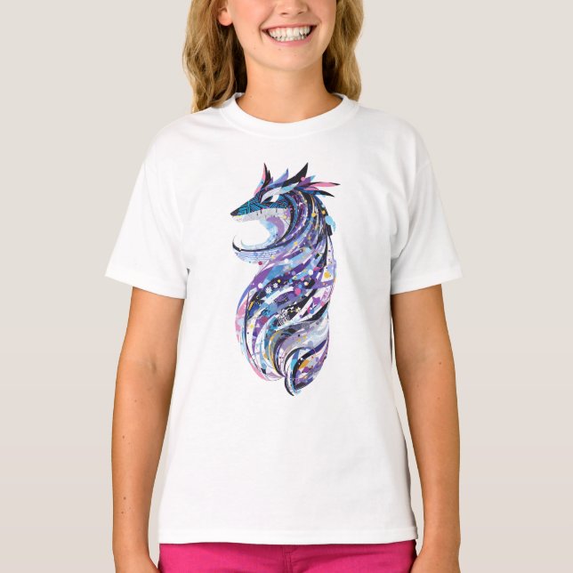 scribble design of a wolf T-Shirt (Front)
