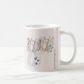 Scribble design - we are all a work in progress coffee mug