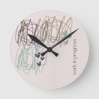 Scribble design - we are all a work in progress round clock