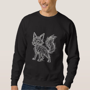 Scribble Fox Line Art Sweatshirt