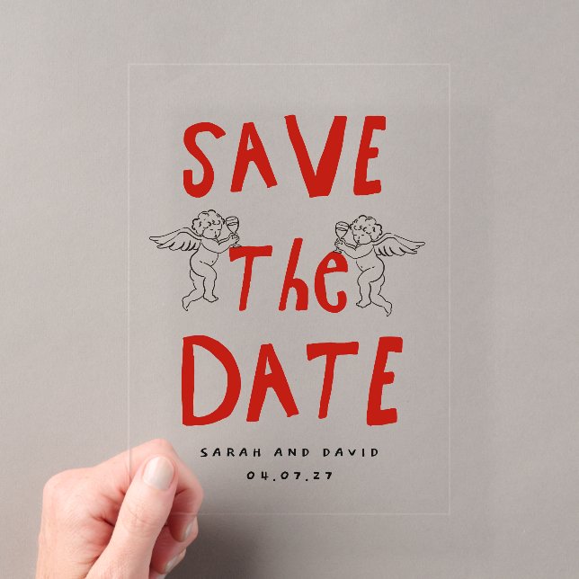 Scribble Funny Doodle Save the date Invitation (Insitu (Handheld))
