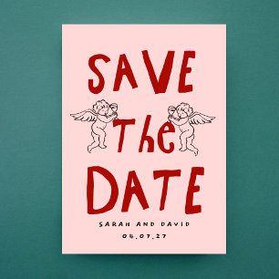 Scribble Funny Doodle Save the date Invitation