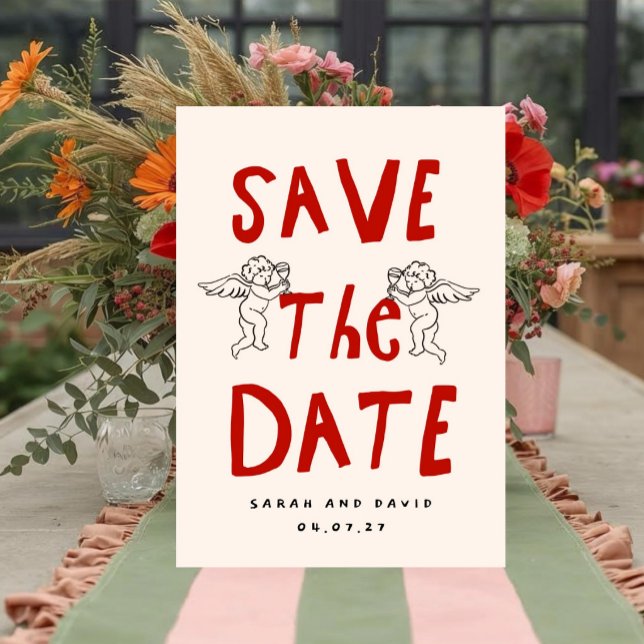 Scribble Funny Doodle Save the date Invitation (Creator Uploaded)