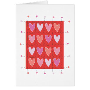 Scribble Hearts White