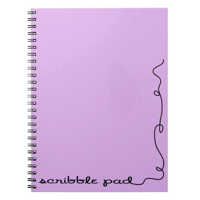 Scribble Pad Purple Notebook (Front)