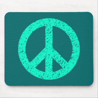 Scribble Stencilled Peace Symbol Mouse Pad