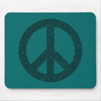 Scribble Stencilled Peace Symbol Mouse Pad