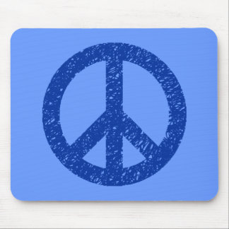 Scribble Stencilled Peace Symbol Mouse Pad