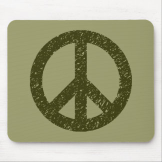 Scribble Stencilled Peace Symbol Mouse Pad