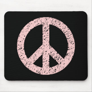 Scribble Stencilled Peace Symbol Mouse Pad