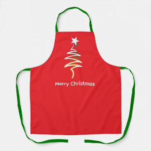 Scribble Tree + Star Christmas  Apron