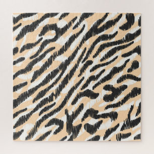 Scribble Zebra Leopard: Vintage Fur Jigsaw Puzzle