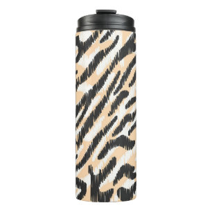 Scribble Zebra Leopard: Vintage Fur Thermal Tumbler