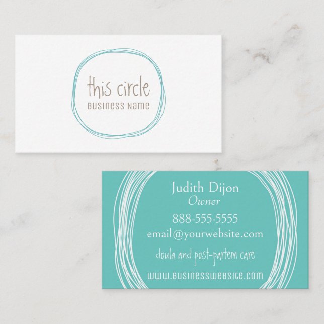 Scribbled Circle Business Card (Front/Back)
