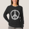 Scribbled Peace Symbol - White